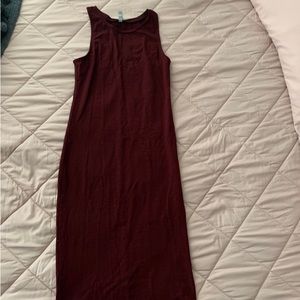 XS Burgundy Cotton-On Long/Midi Dress